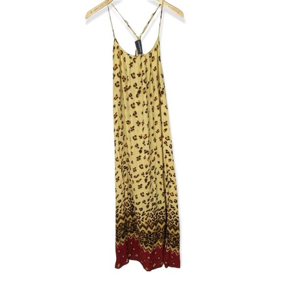 Revolve MinkPink Maxi Dress Wild Thing Leopard Print Ombre Bohemian Size XS Boho - Picture 6 of 13